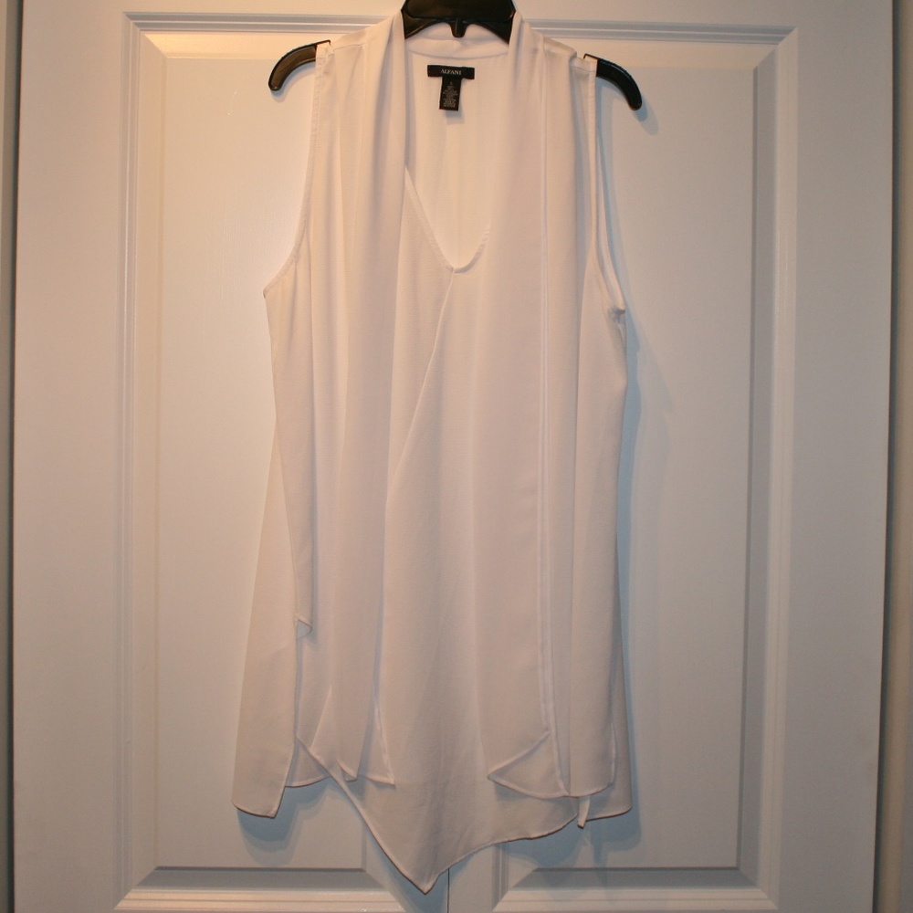 Alfani Sleeveless L Blouse w/Tie